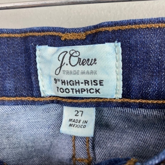 J. Crew 9” High-Rise Skinny Toothpick Jeans 27 - Picture 6 of 8